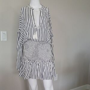 Striped Black and White Women's Dress